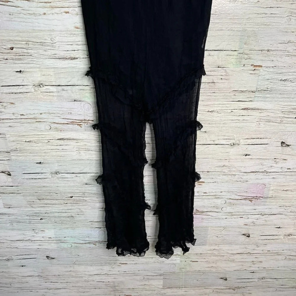 Love Sam black pants Anthropologie  beach shear size small - Picture 3 of 9